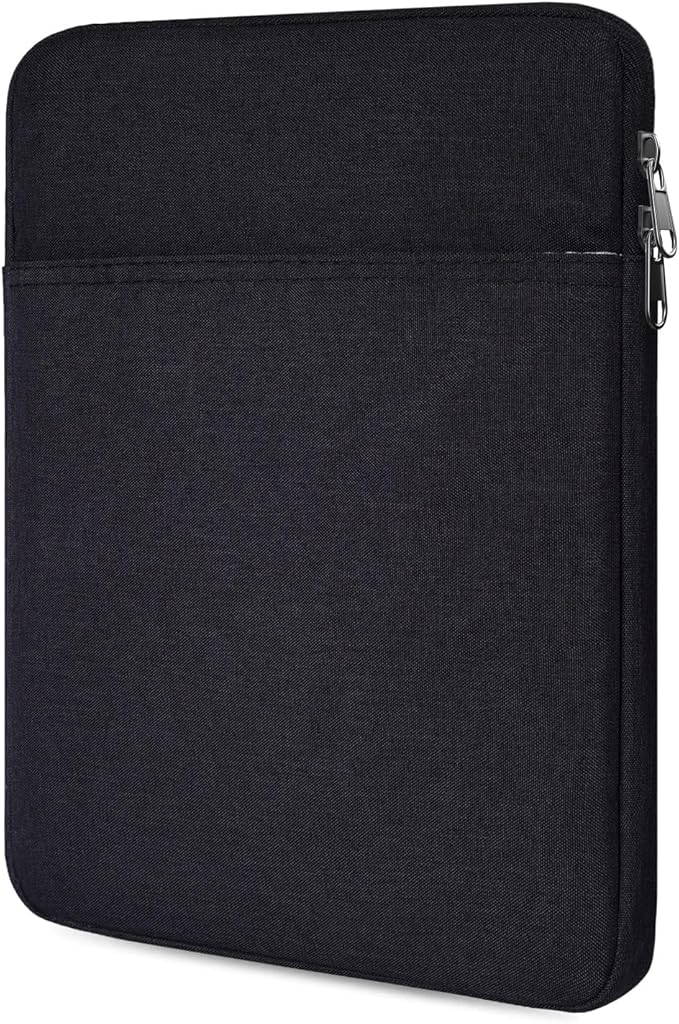 6-7 inch Kindle Sleeve Case for 7" Kindle Colorsoft Signature Edition and All-New Kindle Paperwhite, Fire HD 7, Kobo Clara 2E e-Reader 6" Protective Pouch Bag, Black