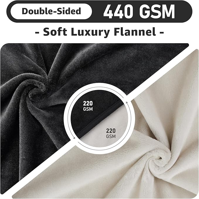 LOOBANI Waterproof Dog Blanket for Couch: Spill-Proof Puppy Blankets for Small Medium Dogs Washable, Reversible Soft Flannel Pet Throw for Dog Bed, Crate, Couch Sofa Cover, Travel, 30" x 40", Black