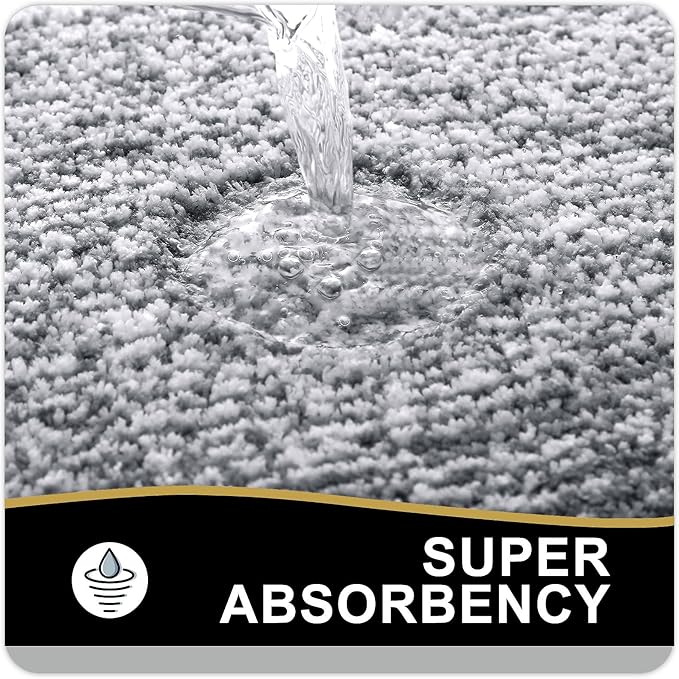 OLANLY Bathroom Rugs 70x24, Extra Soft and Absorbent Microfiber Bath Mat, Non-Slip, Machine Washable, Quick Dry Shaggy Bath Carpet, Suitable for Bathroom Floor, Tub, Shower (Long, Dark Grey)