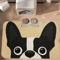 Boston Terrier Dog Food Mat for Floors Waterproof,Quick Dry Anti-Slip Dog Bowl Mats for Food and Water,Pet Feeding Mats,Pet Placemat for Messy Drinkers to Protect Floors,Pets Supplies 17.72×11.81in