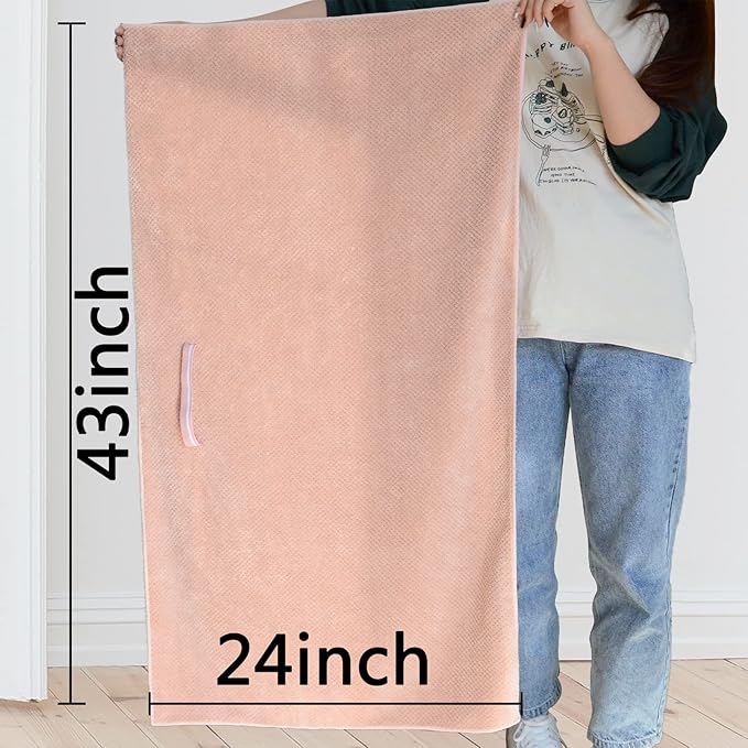 Chloven jumbo large Microfiber Hair Towel Wrap for Women,Anti Frizz Hair Drying Towel with Elastic Strap,Super Absorbent,Ultra-Soft Extra Large Hair Wrap Towels,Fast Drying Hair Turbans for Thick Hair