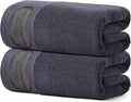 REDKISS 35"x70" Luxury Bath Sheets Towels Set of 2, 100% Cotton & 700 GSM,Ultra Soft & Highly Absorbent Bath Towels Set,Perfect for Bathroom,Spa and Hotel-Dark Gray