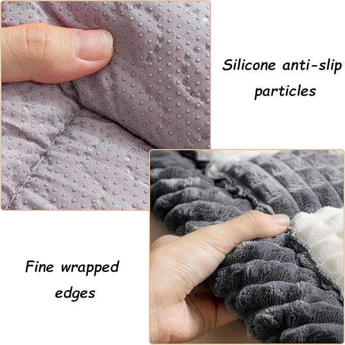 HOMEREFROM Dog Bed for Car, Backseat Pet Bed Mat, Dog Seat Cover for Car Back Seat, Non-Slip Travel Pet Mat, Fit for Backseat Extenders and Seat Covers (Gray&White, 24.8x54inch)