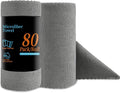 80 Pack Microfiber Cleaning Cloth Roll Reusable Paper Towels 12"x12" Tear Away Cloth, Microfiber Towels for Cars, Wash Cloths, Lint Free Dark Grey Rags for House, Kitchen,Window,Cleaning Supplies