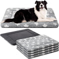 VitalCozy 4 Pcs Winter Dog Crate Pads, Ultra Soft Warm Washable Dog Cat Bed Mat for Pet Crate Comfortable Replaceable Reversible Kennel Pad for Small, Medium, Large Dogs(30 x 48 x 1.6 Inch,Gray)