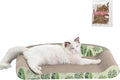 The LICKER Store CSR1004B Montego 27.5" Coastal Patterned Cardboard Lounge Bed Cat Scratcher with Catnip, Mint/Green
