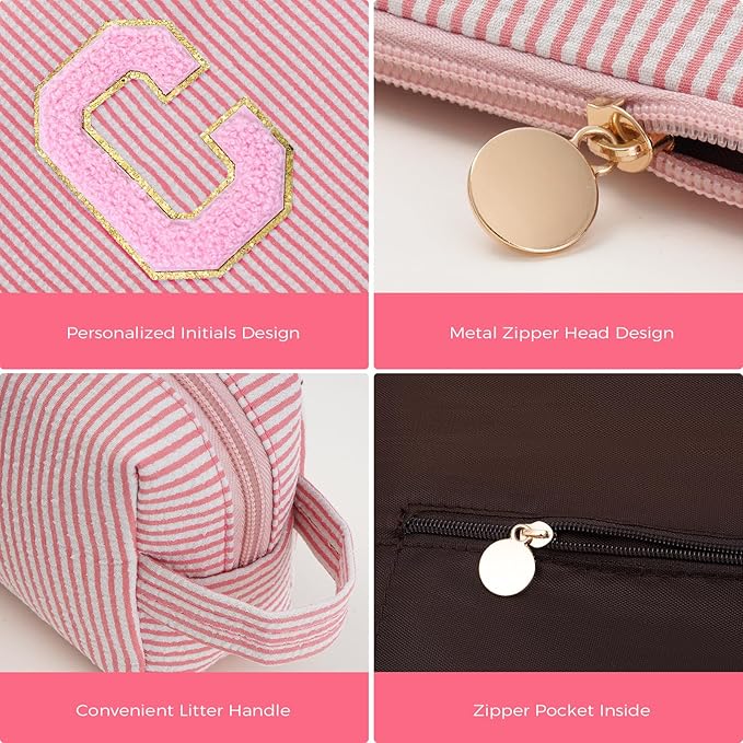 Btffitting Customized Mothers Day Gifts - Birthday Gift for Mom,Gifts From Daughter,Mother in Law Gifts,Mama Gift Idea,Makeup Bag Set Cosmetic Bag - Peach,C