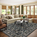 Washable Area Rugs for Living Room: 8x10 Bedroom Rug Vintage Boho Area Rug Stain Resistant Non Slip Low Pile Lightweight Soft Carpets for Living Room Dining Room Kitchen Nursery Kids Room Farmhouse