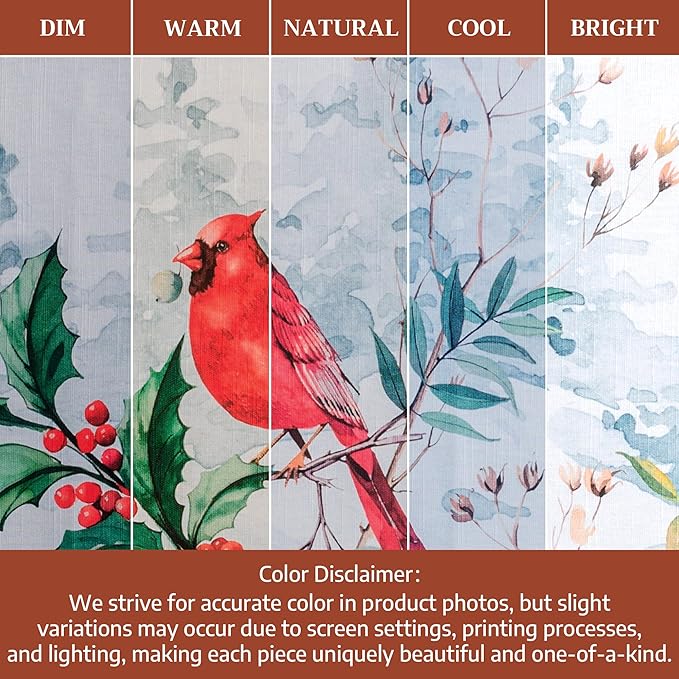 Maison d' Hermine Kitchen Towels Set of 3 100% Cotton 20" x 27.5" Reusable Cloth Tea Dish Towels Absorbent with Hanging Loop for Kitchen Dining Thanksgiving Christmas Decorations (Morzine)