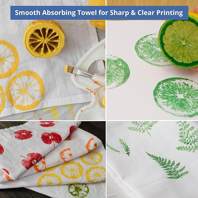 Flour Sack Towels | Tea Towel for Crafts| Kitchen Dish Cotton Blank Towel for Embroidery| Baking Bread Proofing Linen Cover| Thick Absorbent Quick Dry| 2 Pack 18"x 28" Natural