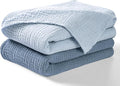 Dreamology Muslin Blankets for Newborn,2 Pack,Muslin Cotton Blankets for Boys,Girls,100% Cotton,Soft and Breathable Baby Receiving Blankets Baby Boy,Girl, 44x44 Swaddle Blanket | Blue and Light Blue