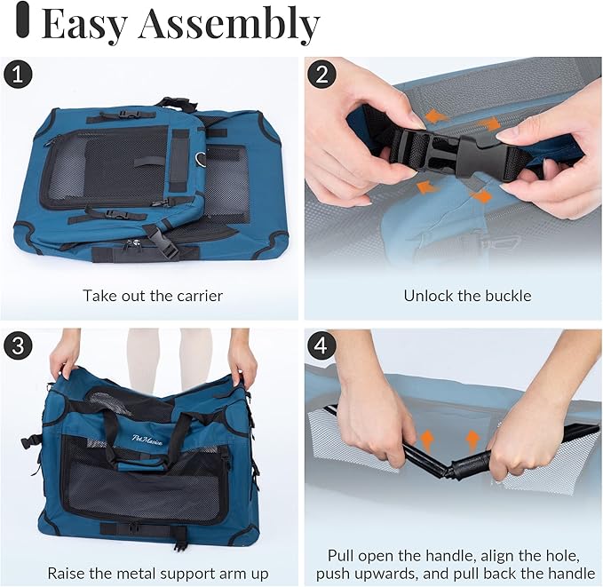 PetMasion Extra Large Cat Carrier for 2 Cats, Soft Pet Car Travel XL Bag for Large Big Cat 20lbs+, for Two Cats Long Trips Ride 24"x16.5"x16.5" with Litter Box