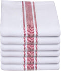 Kitchen Towels | Tea Towel for Craft| Cotton Dish Towels| Reusable Bulk Cleaning Cloths Red Hand Towels| Soft Super Absorbent Quick Dry Dish Rags Machine Washable 6 Pack 15" x 25"