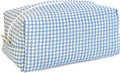 STARDW Checkered Makeup Bag Cute Cosmetic Bags for Women and Girls, Travel Toiletry Bag, Small Zipper Makeup Pouch, Purse Organizer Pouches Canvas Lining