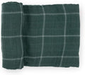 Little Unicorn Premium Cotton Swaddle Baby Blanket | Breathable Fabric | for swaddling, Play, Nursing & More (Evergreen Plaid)