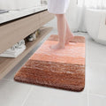 Arotive Microfiber Bathroom Rugs, Shaggy Soft and Absorbent Bath Rug, Non-Slip, Thick Plush Machine Washable Dry Bath Mats for Bathroom, Tub and Shower, 44x24, Orange, Rectangular