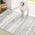 COMSLE Door Mat, Front Door Mat Indoor for Entrance Faux Wool Absorbent Non Slip Modern Throw Rug for Entryway Hallway Muddy Paws - Pet Friendly, 24x48 Inches, Machine Washable