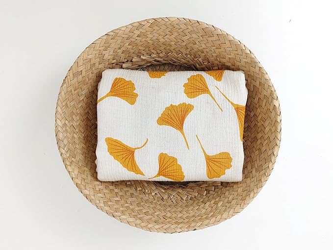 Linen Rayon Blend Fabric by The Linen Lab – Lightweight, Soft, Pre-Washed Material for Sewing, Clothing, Crafts & DIY (1 Yard pre Cut, Yellow Ginkgo with Subtle Wrinkle Effect)