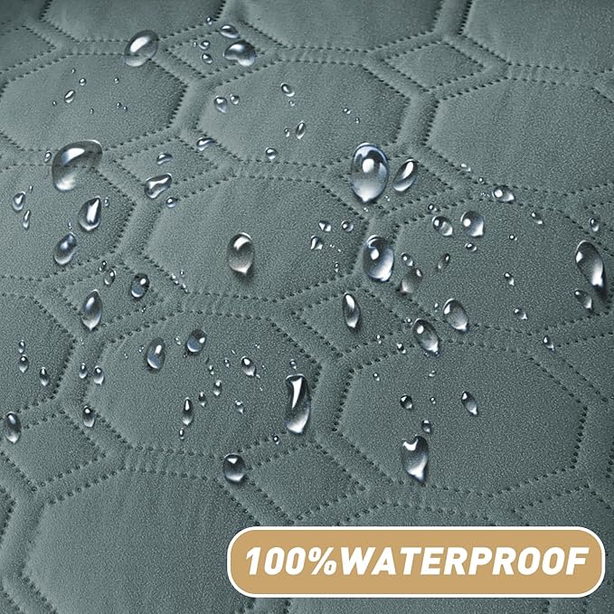 ZNSAYOTX Ultimate Cozy Blankets (30"x53") 100% Waterproof Sofa Mat Blanket for Dog Pets, Bed Couch Protector with Non-Slip Back Washable Durable, Pee Scratch Proof Easy to Clean (Dark Grey)