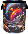 Dream Galaxy Mountains Laundry Basket Funny Oxford Cloth Laundry Hamper With Handle Foldable Portable Clothes Storage Basket 18.9 X 16.5 In Storage Bag For Laundry Room/Bathroom/Bedroom/Dormitories