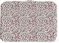 Puffy Laptop Sleeve 13-15.6 Inch Cute Quilted Laptop Protective Case Padded Floral Computer Sleeve for MacBook (B-red, 15 Inch)