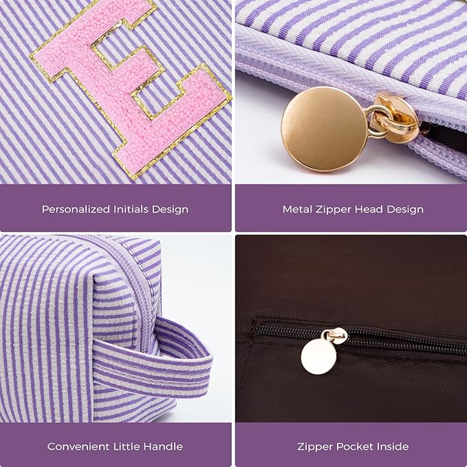 Btffitting Teen Girl Travel Essentials - Birthday Gifts for Girls Teens Kids Daughter Sister Her,Cute Trendy Stuff Makeup Bag Set Cosmetic Bag - Lavender,E