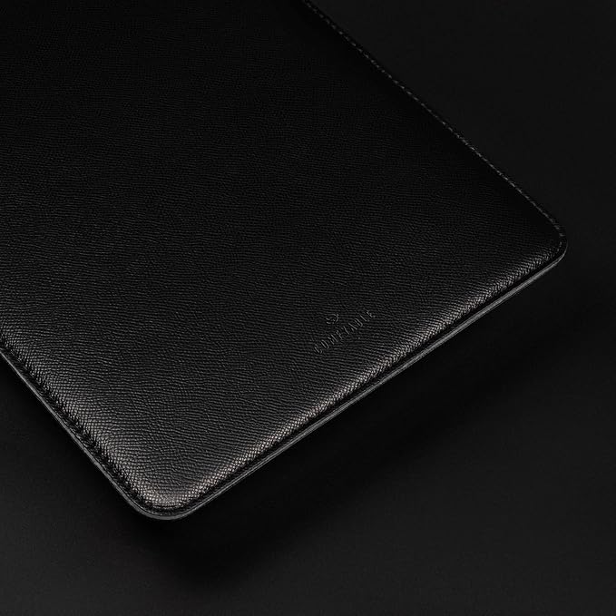 Comfyable Slim Laptop Sleeve 16 Inch Compatible for MacBook Pro 16-Inch M4 M3 M2 Pro/Max 2024, Faux Leather Protective 16-in Mac Cover Case, Black