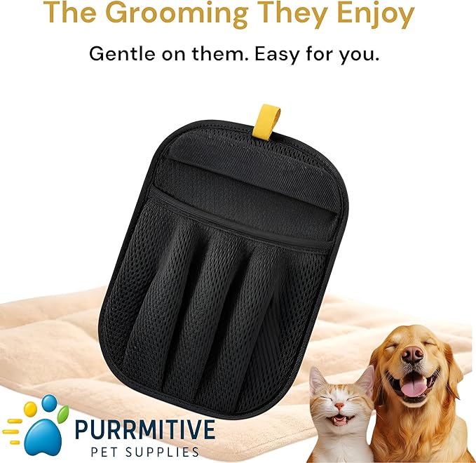 Pet Hair Removal Glove for Cats & Dogs, Upgraded Five-Finger Electrostatic Pet Hair Gloves, Reusable Magic Brush Pet Hair Remover Tool for Laundry, Couch, Carpet, Car Seat