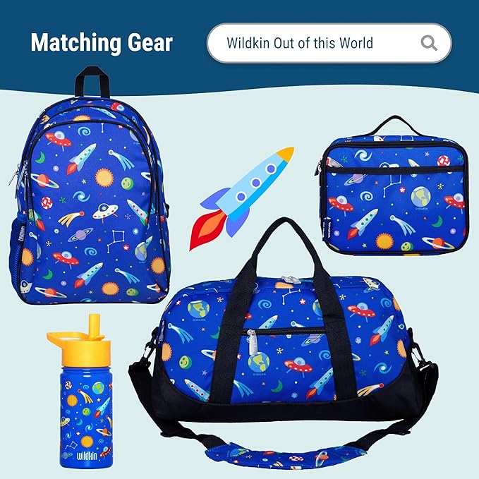 Wildkin Kids Microfiber Nap Mat – Soft Sleep Mat with Pillow, Ideal for School & Travel - Out of This World