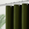 PANGSINNE Stall Shower Curtain 36 x 72 Inches, Heavy Duty Fabric Hotel Quality Waffle Textured 256GSM Army Green Shower Curtain