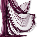 Barcelonetta | Chiffon Fabric | Decoration, Drapery Fabric | Wedding, Gender Reveal, Baby Shower, Birthday | for Arbor, Arch, Canopy, Table and Chair Decoration (Burgundy, 5 Yards)