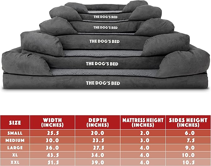 The Dog's Bed Replacement Outer Cover ONLY (Outer Cover ONLY - NO Bed, NO Waterproof Inner) for The Dog's Bed, Washable Plush Fabric, Medium (Grey Plush) Veterinary Approved