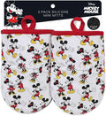 Disney Oven Mitts - 5.5” x 7.5” Heat-Resistant Mini Oven Mitts with Non-Slip Printed Silicone Disney Silhouettes - Mickey & Minnie, Stich, Winnie The Pooh