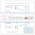 SwaddleDesigns Cotton Muslin Swaddle Blankets, Set of 4, Receiving Blankets for Baby Boys & Girls, Best Shower Gift, 46x46 inches, Denim Indigo