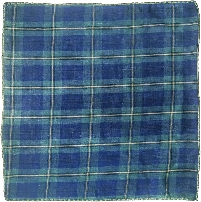 Pemilosci Double Layers Two Tones Dog Cotton Square Bandana Bibs Scarf Kerchief for Small Medium Dogs Boy or Girl - DCB25 B&G