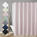 Aiyufeng Moga Pink Shower Curtain - 3D Embossed Cloth Shower Curtain for Bathroom, Hotel Luxury Pink Bathroom Curtains, Machine Washable, Standard Size 72Wx78H