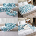 Maidewow Blue Waterproof Pet Blanket,Dog Bed Covers Couch Sofa Stylish Jacquard Cute Pets Throw Blankets for Puppy Cats Washable Reversible Furniture Protection Covers (Blue Cloud,L)