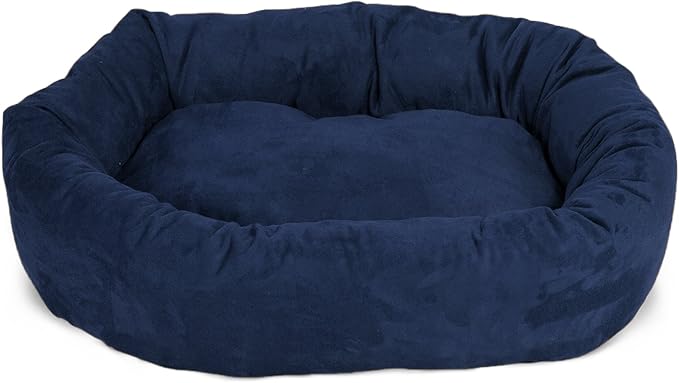 Majestic Pet Villa 32 Inch Shredded Memory Foam Dog Bed for Medium Sized Dog 32x23x7 Inch–Orthopedic Pet Bed - Washable Medium Puppy Mat with Head Support-Pearl