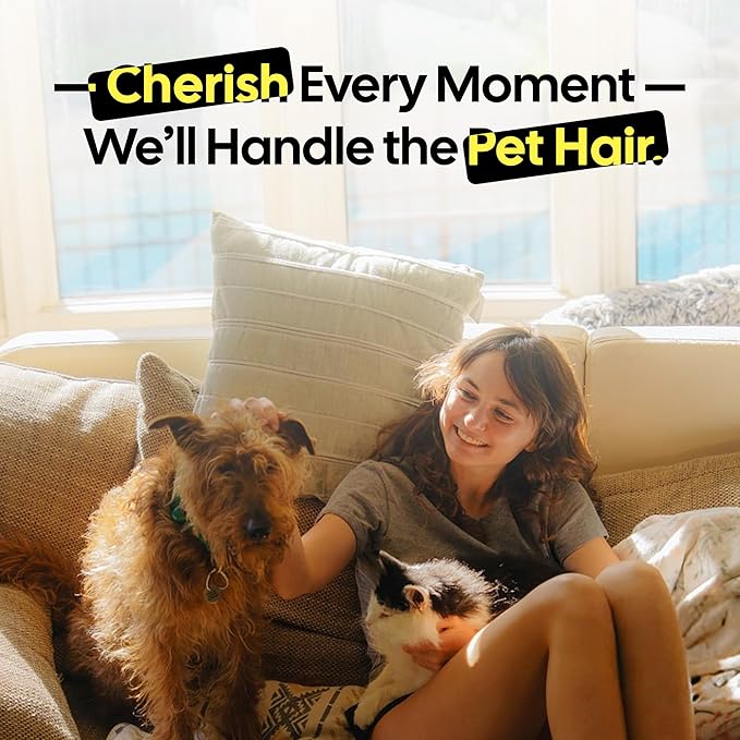 Pet Hair Remover Glove for Dogs & Cats – Reusable Fur & Lint Removal Mitt for Sofa, Clothes, Car Seats – Washable Grooming Tool