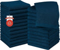 RIVERSIDE 24 Pack Washcloths Set - 100% Cotton [12x12 Inches] - 500 GSM, Soft, Quick-Dry & Highly Absorbent Face Towels - Perfect for Bathroom, Gym, Hotel, Spa & Travel - Opal Blue