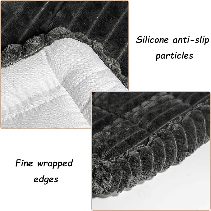 HOMEREFROM Washable Large Dog Bed for Cars, Dog Car Seat Cover for Backseat, Anti-Slip Pet Sleeping Mat, Car Seat Protector, Travel Pet Pad for Trucks and SUV (Black, 24.8" x 54")