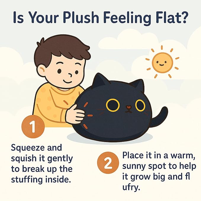 WORLD OF PLUSH 29-Inch Jumbo Black Cat Plush Toy – Giant Stuffed Animal Pillow, Soft Cuddly Kitty Plushie Gift for Kids, Girls & Adults