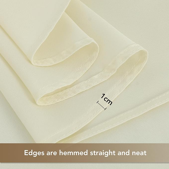 sancua Rectangle Tablecloths for 6 Foot Tables, 6 Pack - Washable Polyester Fabric Table Cloth for Wedding Party, Birthday, Banquet Reception, 54x108 Inch, Beige