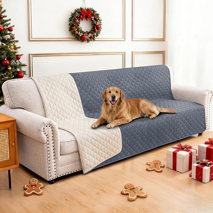 CYCMACO Waterproof Couch Covers for Pets, Waterproof Dog Bed Cover, Anti-Slip Soft Dog Blankets, Couch Cover for Dogs Washable, Pet Blanket for Puppy Large Dogs Cat (68x82 Inch, Dark Grey)