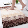Arotive Microfiber Bathroom Rugs, Shaggy Soft and Absorbent Bath Rug, Non-Slip, Thick Plush Machine Washable Dry Bath Mats for Bathroom, Tub and Shower, 30x20, Brown, Rectangular