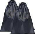 Gloppie Shoe Bags for Travel, (2-Pack) Shoe Storage Bag with Drawstring, Packing Organizer for Sneakers, Gym, Luggage, Closet, Weekender Overnight Travel Essentials, Grey
