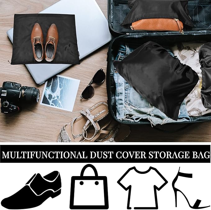GONGKANGYUAN 30 Pack Dust Bags for Handbags Travel Storage Pouch, Silk Handbag Dust Cover Bags for Purses Pocketbooks Shoes Boots