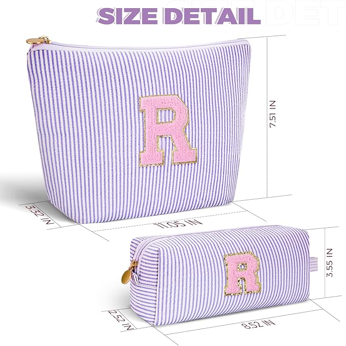 Btffitting Personalized Anniversary Wife's Birthday Gifts,Mothers Day Gifts for Women,Wife Gifts from Husband,Cool Birthday Gifts for Wife,Makeup Bag Set Cosmetic Bag for Teen Girls - Lavender,R