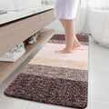 Arotive Microfiber Bathroom Rugs, Shaggy Soft and Absorbent Bath Rug, Non-Slip, Thick Plush Machine Washable Dry Bath Mats for Bathroom, Tub and Shower, 59x35, Brown, Rectangular