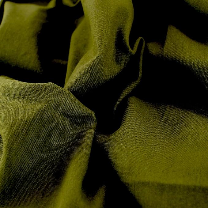Rose Flavor Pre-Cut Quilting Linen Fabric,Craft Cloth,DIY for Sewing Crafting 60" by 1 Yard(Army Green)